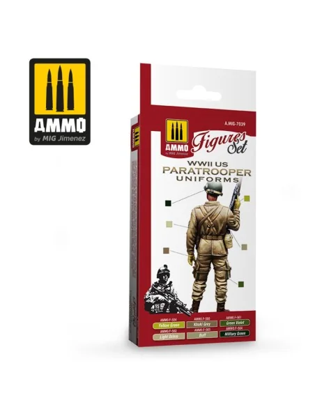 WWII US Paratroopers Figures Set - AMMO by MIG Jimenez A.MIG-7039