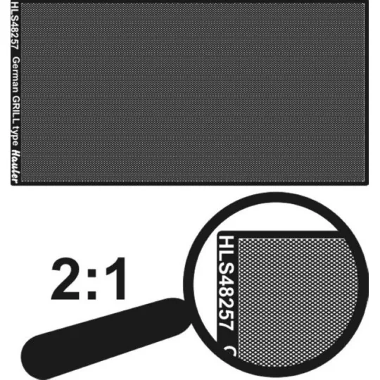 engraved plate-GERMAN GRILL type, 1/48 - Hauler HLX48257