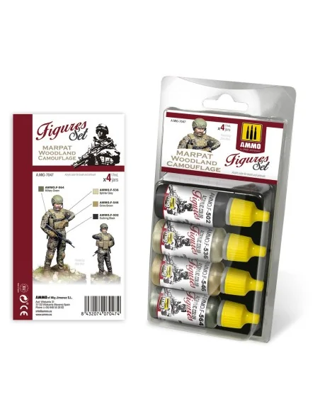 Marpat Woodland Camouflage Figures Set - AMMO by MIG Jimenez A.MIG-...
