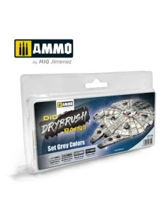 DRYBRUSH Set Grey Colors - AMMO by MIG Jimenez A.MIG-7300