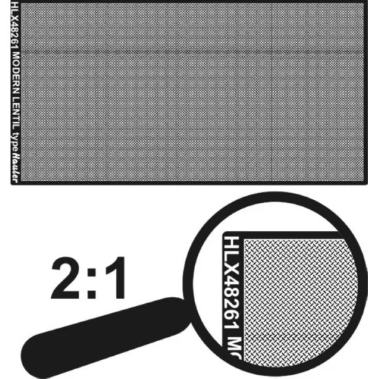 engraved plate-MODERN LENTIL type - Hauler HLX48261