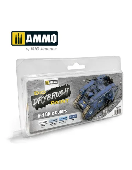 DRYBRUSH Set Blue Colors - AMMO by MIG Jimenez A.MIG-7303
