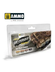 DRYBRUSH Set Rust Colors - AMMO by MIG Jimenez A.MIG-7302 2