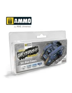 DRYBRUSH Set Blue Colors - AMMO by MIG Jimenez A.MIG-7303 2