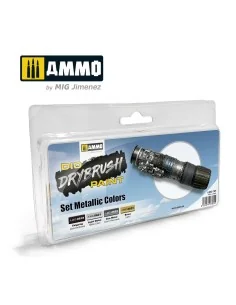 DRYBRUSH Set Metallic Colors Set - AMMO by MIG Jimenez A.MIG-7305 2