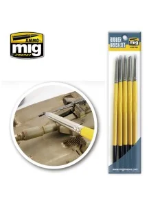 Rubber Brush Set - AMMO by MIG Jimenez A.MIG-7606