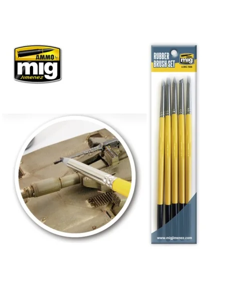 Rubber Brush Set - AMMO by MIG Jimenez A.MIG-7606