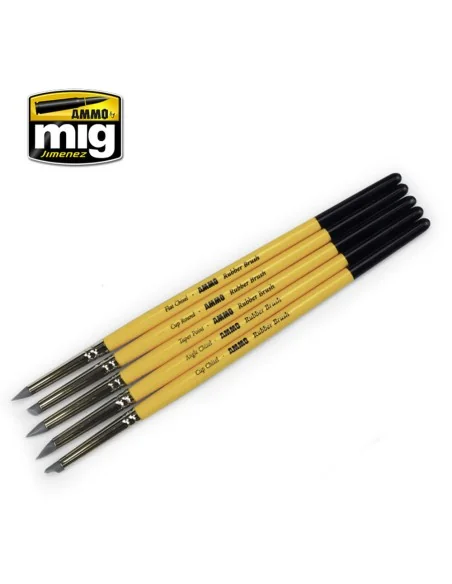Rubber Brush Set - AMMO by MIG Jimenez A.MIG-7606