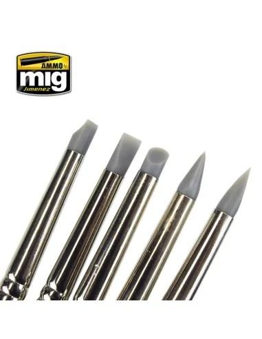 Rubber Brush Set - AMMO by MIG Jimenez A.MIG-7606