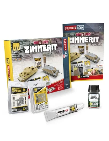 SOLUTION BOX MINI 31 - How to Apply ZIMMERIT in scale - AMMO by MIG...