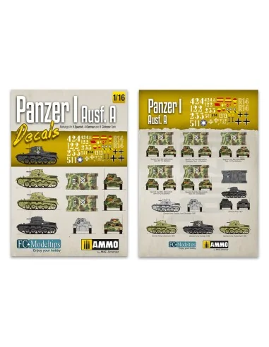 1/16 Panzer I Ausf. A Decals - AMMO by MIG Jimenez A.MIG-8060