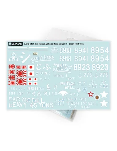 Axis Tanks & Vehicles Decal Set Vol. 2 - Japan 1940-1945 - AMMO by ...