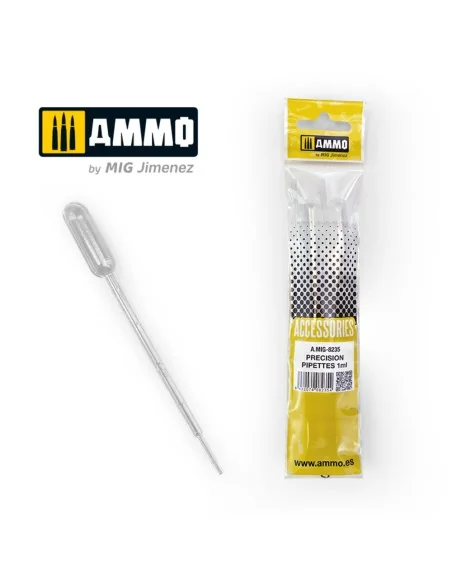 Small Pipettes 1mL (0.03 oz) - 4 pcs. - AMMO by MIG Jimenez A.MIG-8235