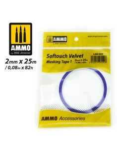 Softouch Velvet Masking Tape 1 (2mm x 25M) - AMMO by MIG Jimenez A....
