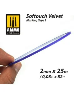 Softouch Velvet Masking Tape 1 (2mm x 25M) - AMMO by MIG Jimenez A.... 2