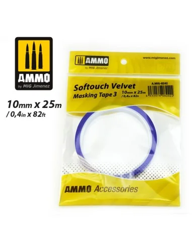 Softouch Velvet Masking Tape 3 (10mm x 25M) - AMMO by MIG Jimenez A...