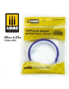 Softouch Velvet Masking Tape 4 (20mm x 25M) - AMMO by MIG Jimenez A...