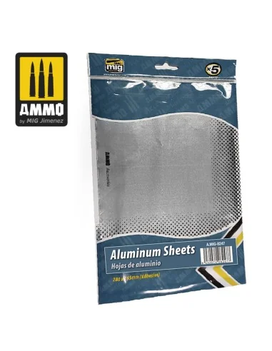 Aluminium Sheets 280mm x 195mm - AMMO by MIG Jimenez A.MIG-8247
