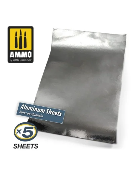 Aluminium Sheets 280mm x 195mm - AMMO by MIG Jimenez A.MIG-8247