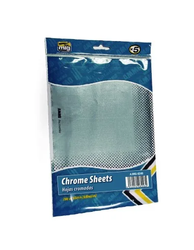 Chrome Sheets 280mm x 195mm - AMMO by MIG Jimenez A.MIG-8248