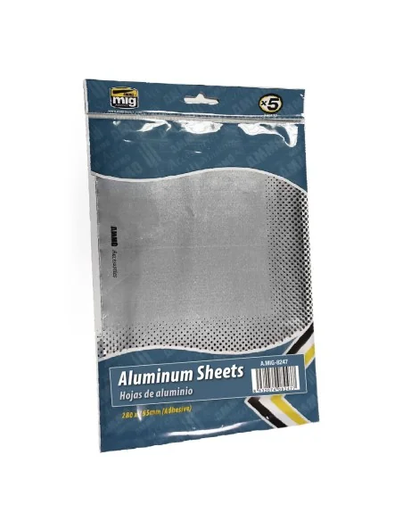 Aluminium Sheets 280mm x 195mm - AMMO by MIG Jimenez A.MIG-8247