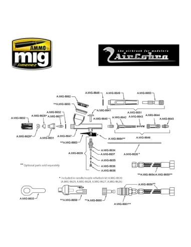 Aircobra Airbrush (0.3mm) - AMMO by MIG Jimenez A.MIG-8625