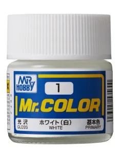 Mr Hobby -Gunze Mr. Color (10 ml) White - Mr Hobby - Gunze C-001