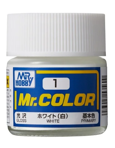Mr Hobby -Gunze Mr. Color (10 ml) White - Mr Hobby - Gunze C-001