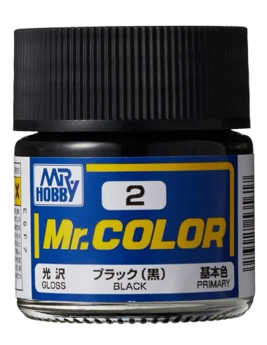 Mr Hobby -Gunze Mr. Color (10 ml) Black - Mr Hobby - Gunze C-002