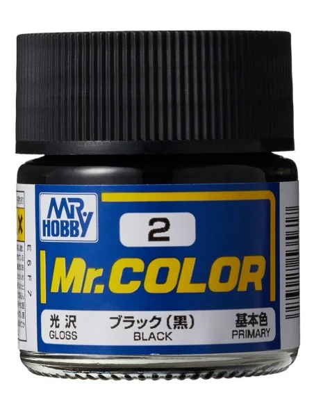 Mr Hobby -Gunze Mr. Color (10 ml) Black - Mr Hobby - Gunze C-002
