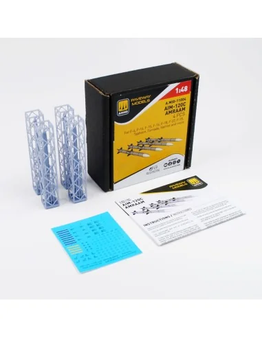 AIM-120C AMRAAM (4 pcs), 1/48 - AMMO by MIG Jimenez A.MIG-11004