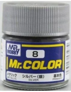 Mr Hobby -Gunze Mr. Color (10 ml) Silver - Mr Hobby - Gunze C-008