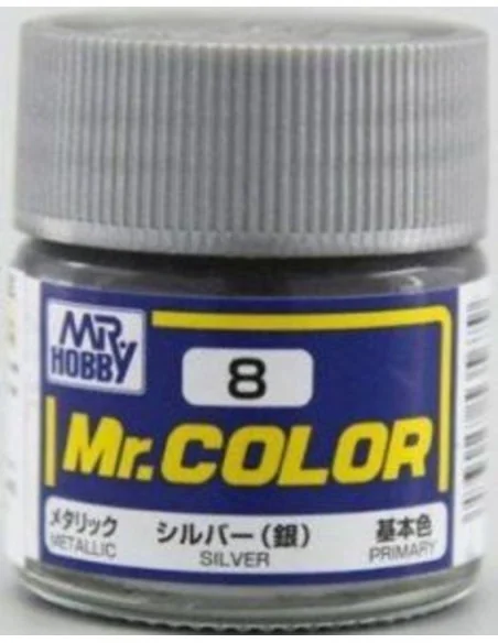 Mr Hobby -Gunze Mr. Color (10 ml) Silver - Mr Hobby - Gunze C-008