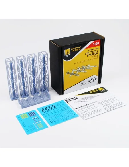 AIM-7E/E2 Sparrow (4 pcs), 1/48 - AMMO by MIG Jimenez A.MIG-11006