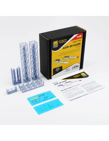 AGM-88 HARM (2 pcs), 1/48 - AMMO by MIG Jimenez A.MIG-11003
