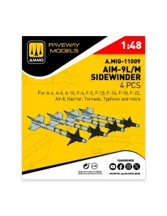 AIM-9L/M Sidewinder (4 pcs), 1/48 - AMMO by MIG Jimenez A.MIG-11009