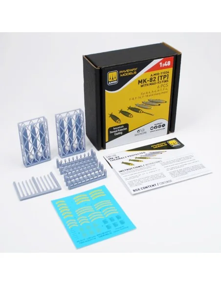 MK-82 with thermal protection and MAU-93 fin (6 pcs), 1/48 - AMMO b...