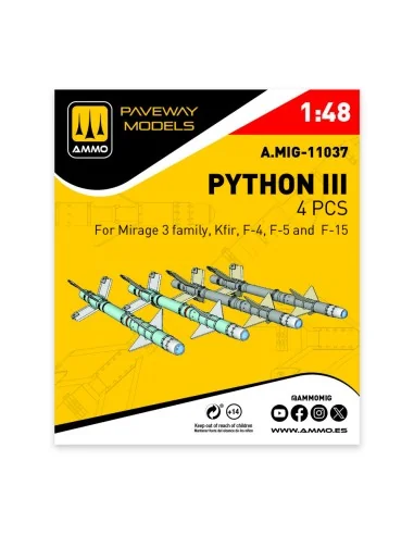 Python III (4 pcs), 1/48 - AMMO by MIG Jimenez A.MIG-11037