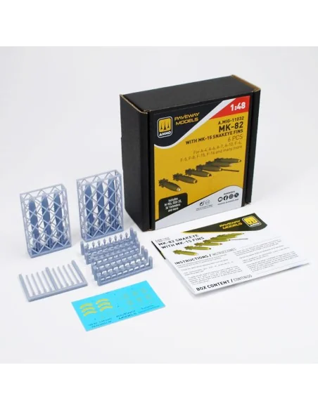 MK-82 with MK-15 Snakeye fin (6 pcs), 1/48 - AMMO by MIG Jimenez A....
