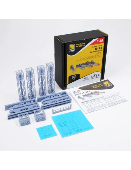 R-73 - AA-11 Archer (4 pcs), 1/48 - AMMO by MIG Jimenez A.MIG-11046