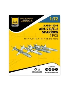 AIM-7E/E2 Sparrow (4 pcs), 1/72 - AMMO by MIG Jimenez A.MIG-11206