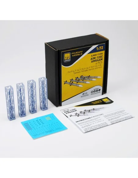 AIM-120C AMRAAM (4 pcs), 1/72 - AMMO by MIG Jimenez A.MIG-11204