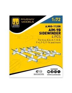 AIM-9B Sidewinder (4 pcs), 1/72 - AMMO by MIG Jimenez A.MIG-11208