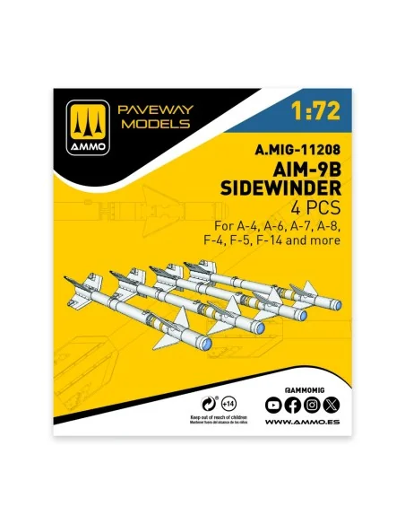 [NO_DESC] AIM-9B Sidewinder (4 pcs), 1/72 - AMMO by MIG Jimenez A.M...