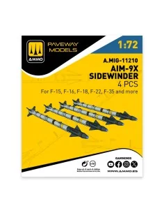 AIM-9X Sidewinder (4 pcs), 1/72 - AMMO by MIG Jimenez A.MIG-11210
