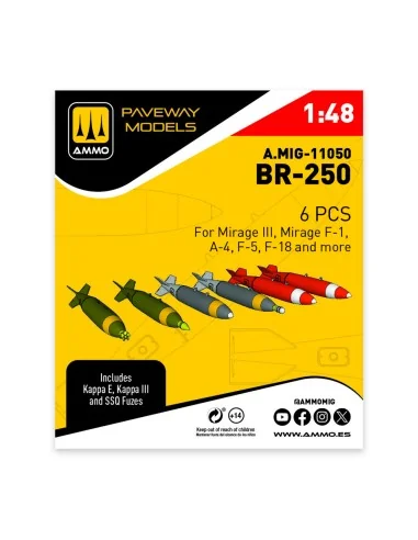BP-250 (6 pcs), 1/48 - AMMO by MIG Jimenez A.MIG-11050