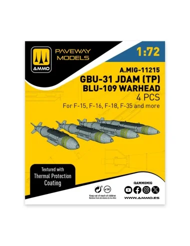 GBU-31 JDAM (with Thermal Protection), BLU-109 Warhead, 1/72 - AMMO...