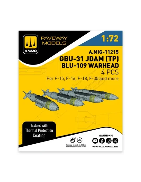 GBU-31 JDAM (with Thermal Protection), BLU-109 Warhead, 1/72 - AMMO...