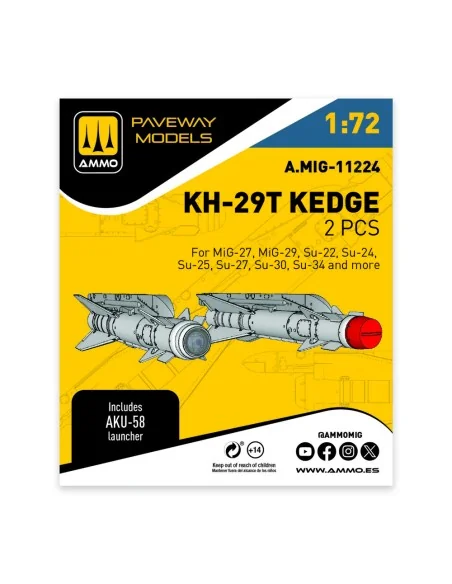 [NO_DESC] KH-29T Kedge (2 pcs), 1/72 - AMMO by MIG Jimenez A.MIG-11224