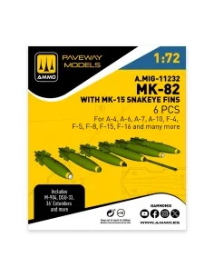 MK-82 with MK-15 Snakeye fin (6 pcs), 1/72 - AMMO by MIG Jimenez A....